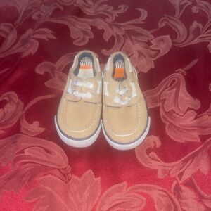 Tan Kids Boat Shoes